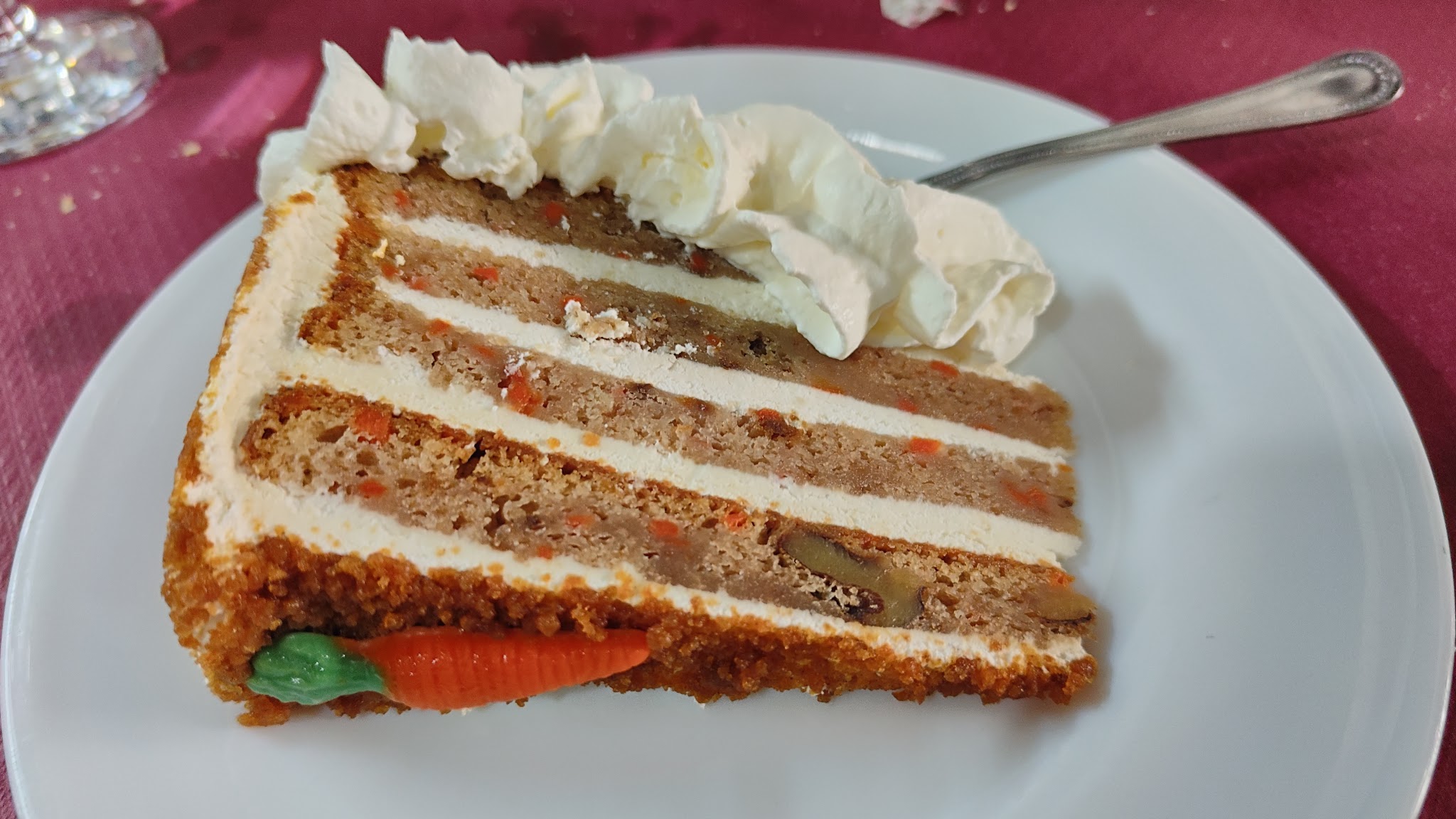 Porción de tarta casera